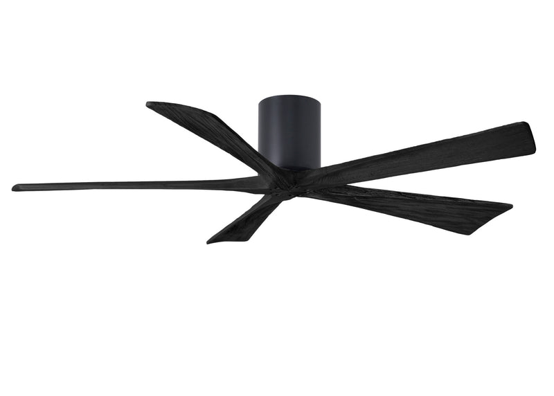 Matthews Fan Company Irene IR5H-BK-BK-60 60``Ceiling Fan, Matte Black Finish - LightingWellCo