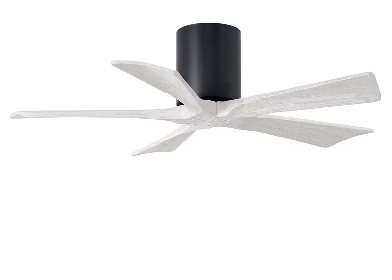 Matthews Fan Company Irene IR5H-BK-MWH-42 42``Ceiling Fan, Matte Black Finish - LightingWellCo