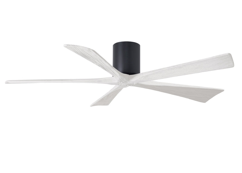 Matthews Fan Company Irene IR5H-BK-MWH-60 60``Ceiling Fan, Matte Black Finish - LightingWellCo