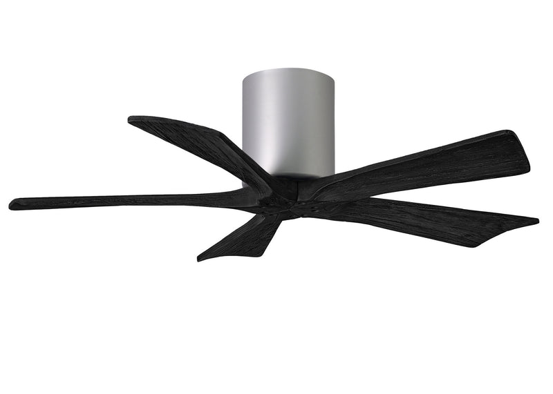 Matthews Fan Company Irene IR5H-BN-BK-42 42``Ceiling Fan, Brushed Nickel Finish - LightingWellCo