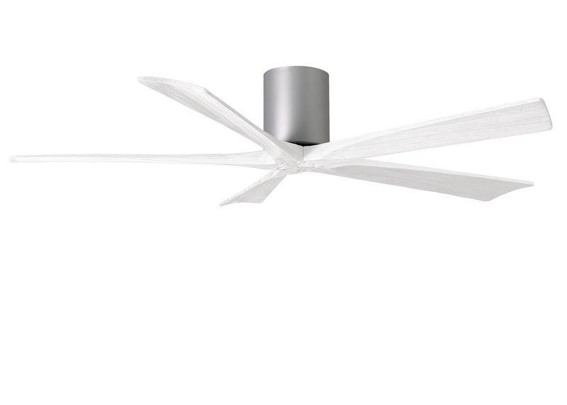 Matthews Fan Company Irene IR5H-BN-MWH-60 60``Ceiling Fan, Brushed Nickel Finish - LightingWellCo