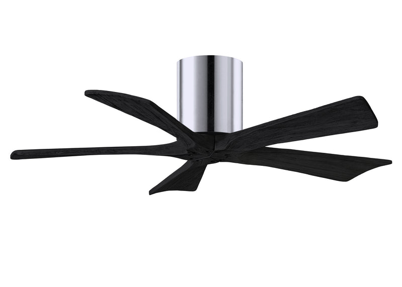 Matthews Fan Company Irene IR5H-CR-BK-42 42``Ceiling Fan, Polished Chrome Finish - LightingWellCo