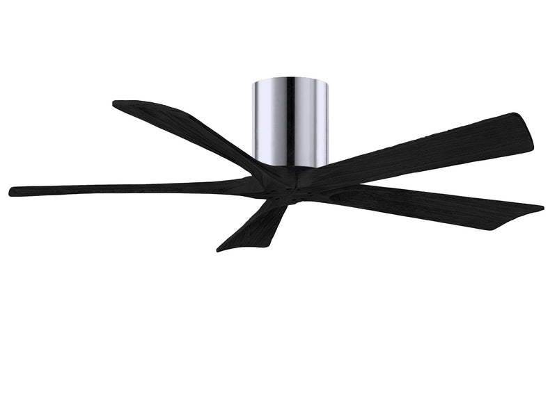 Matthews Fan Company Irene IR5H-CR-BK-52 52``Ceiling Fan, Polished Chrome Finish - LightingWellCo