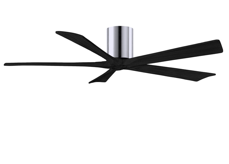 Matthews Fan Company Irene IR5H-CR-BK-60 60``Ceiling Fan, Polished Chrome Finish - LightingWellCo