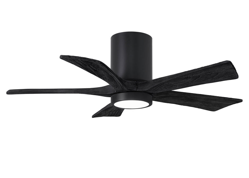 Matthews Fan Company Irene IR5HLK-BK-BK-42 42``Ceiling Fan, Matte Black Finish - LightingWellCo