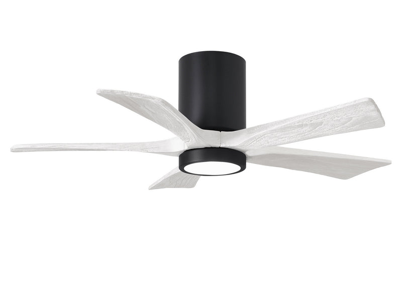 Matthews Fan Company Irene IR5HLK-BK-MWH-42 42``Ceiling Fan, Matte Black Finish - LightingWellCo