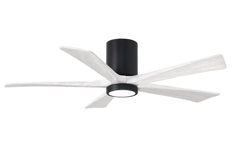 Matthews Fan Company Irene IR5HLK-BK-MWH-52 52``Ceiling Fan, Matte Black Finish - LightingWellCo