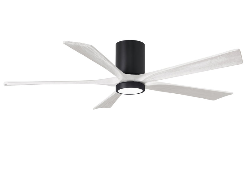 Matthews Fan Company Irene IR5HLK-BK-MWH-60 60``Ceiling Fan, Matte Black Finish - LightingWellCo