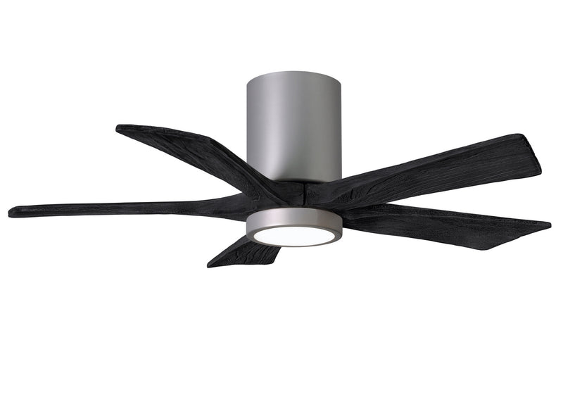 Matthews Fan Company Irene IR5HLK-BN-BK-42 42``Ceiling Fan, Brushed Nickel Finish - LightingWellCo