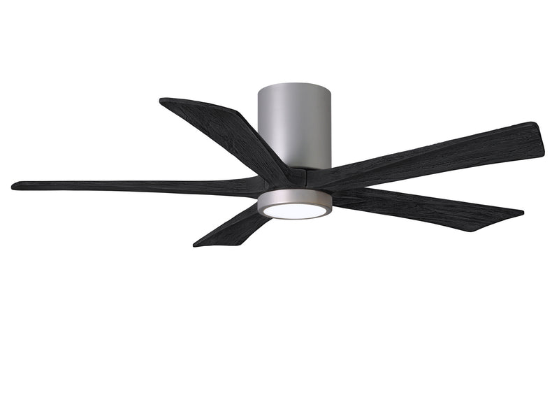 Matthews Fan Company Irene IR5HLK-BN-BK-52 52``Ceiling Fan, Brushed Nickel Finish - LightingWellCo