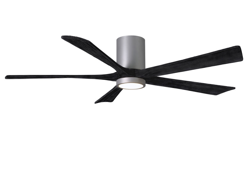 Matthews Fan Company Irene IR5HLK-BN-BK-60 60``Ceiling Fan, Brushed Nickel Finish - LightingWellCo