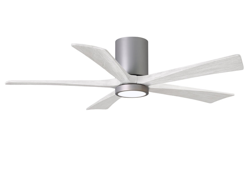 Matthews Fan Company Irene IR5HLK-BN-MWH-52 52``Ceiling Fan, Brushed Nickel Finish - LightingWellCo