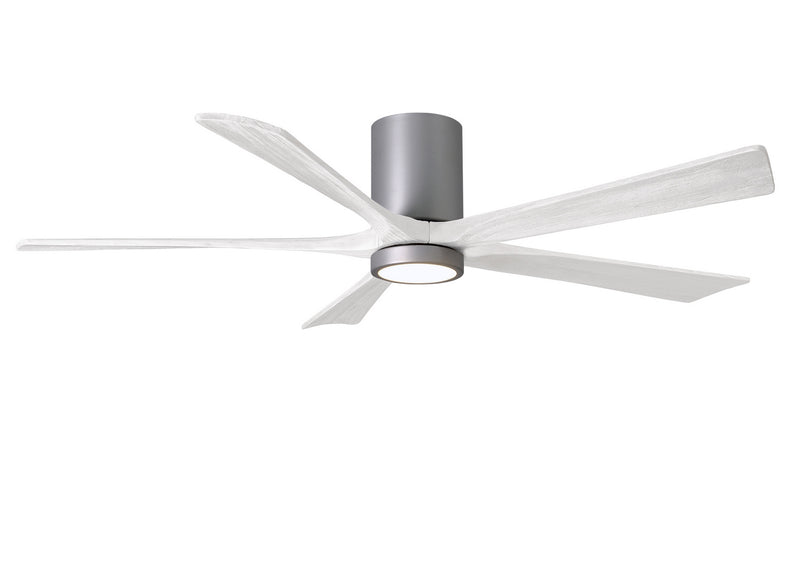 Matthews Fan Company Irene IR5HLK-BN-MWH-60 60``Ceiling Fan, Brushed Nickel Finish - LightingWellCo