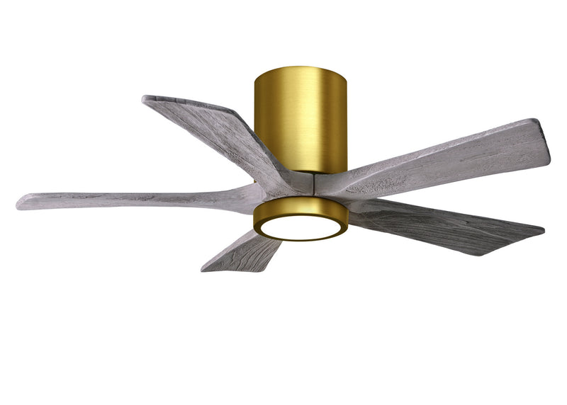 Matthews Fan Company Irene IR5HLK-BRBR-BW-42 42``Ceiling Fan, Brushed Brass Finish - LightingWellCo