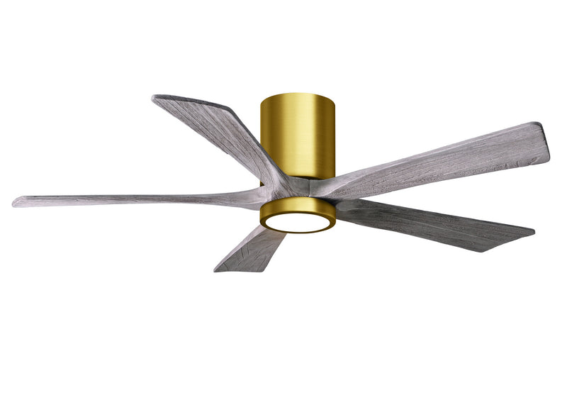 Matthews Fan Company Irene IR5HLK-BRBR-BW-52 52``Ceiling Fan, Brushed Brass Finish - LightingWellCo