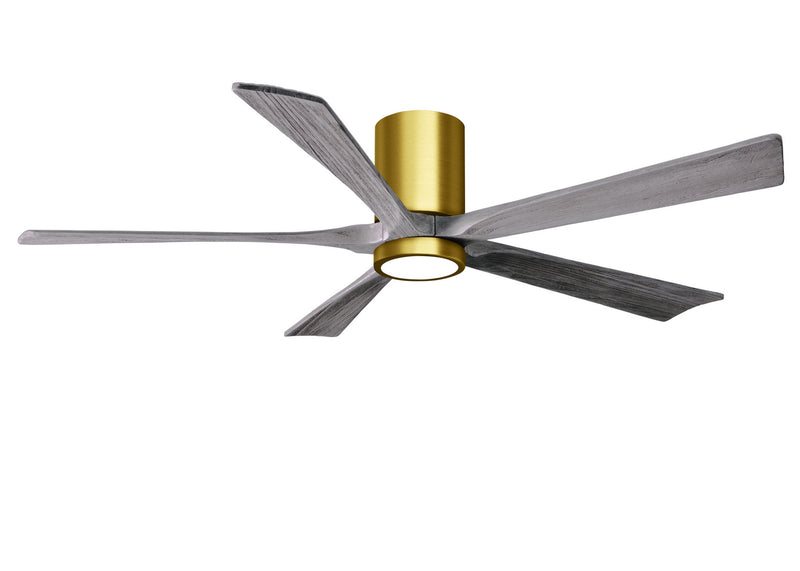 Matthews Fan Company Irene IR5HLK-BRBR-BW-60 60``Ceiling Fan, Brushed Brass Finish - LightingWellCo