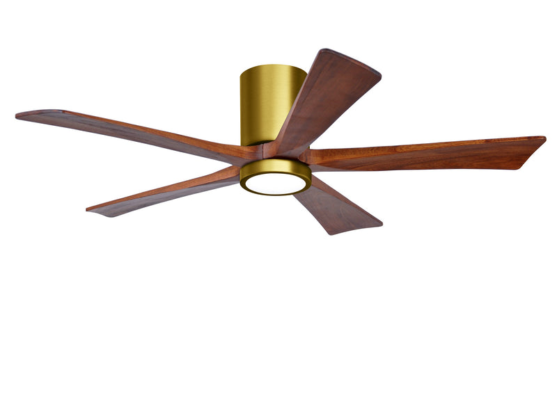 Matthews Fan Company Irene IR5HLK-BRBR-WA-52 52``Ceiling Fan, Brushed Brass Finish - LightingWellCo