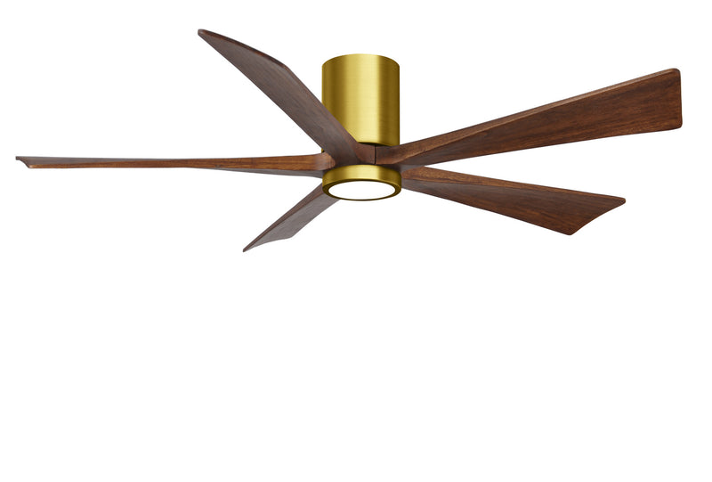 Matthews Fan Company Irene IR5HLK-BRBR-WA-60 60``Ceiling Fan, Brushed Brass Finish - LightingWellCo