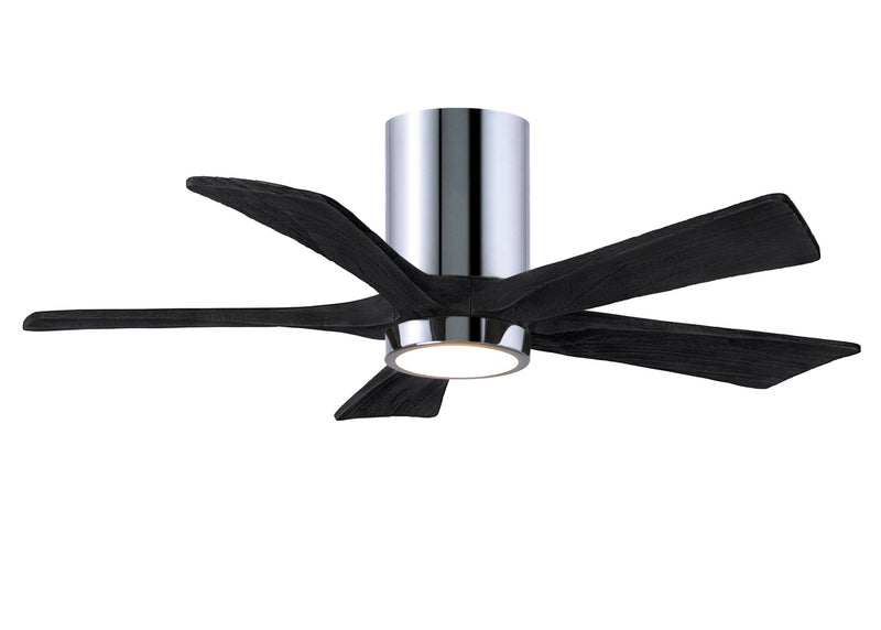 Matthews Fan Company Irene IR5HLK-CR-BK-42 42``Ceiling Fan, Polished Chrome Finish - LightingWellCo