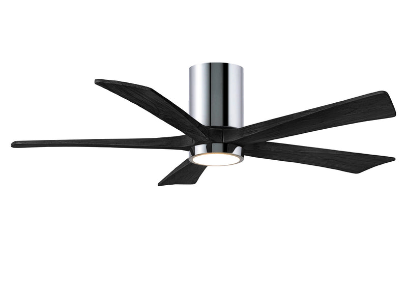 Matthews Fan Company Irene IR5HLK-CR-BK-52 52``Ceiling Fan, Polished Chrome Finish - LightingWellCo