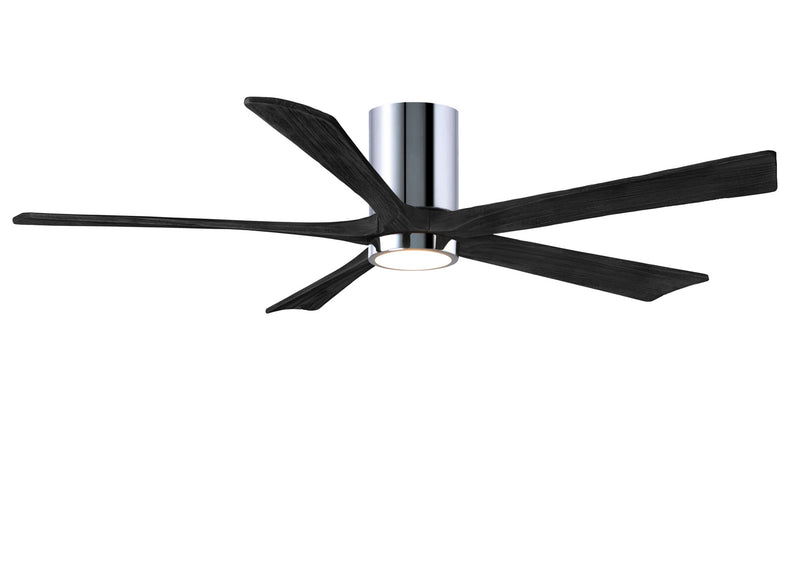 Matthews Fan Company Irene IR5HLK-CR-BK-60 60``Ceiling Fan, Polished Chrome Finish - LightingWellCo