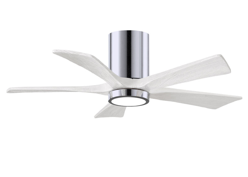 Matthews Fan Company Irene IR5HLK-CR-MWH-42 42``Ceiling Fan, Polished Chrome Finish - LightingWellCo