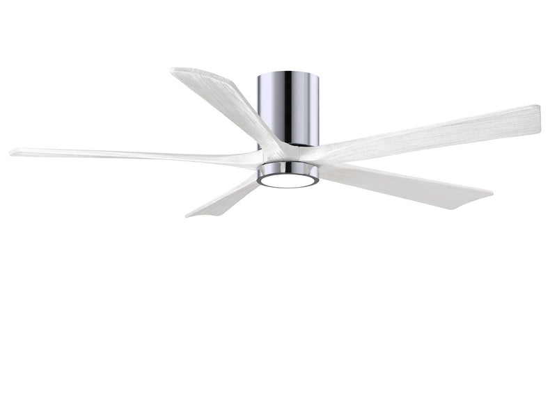 Matthews Fan Company Irene IR5HLK-CR-MWH-60 60``Ceiling Fan, Polished Chrome Finish - LightingWellCo