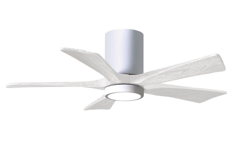 Matthews Fan Company Irene IR5HLK-WH-MWH-42 42``Ceiling Fan, Gloss White Finish - LightingWellCo