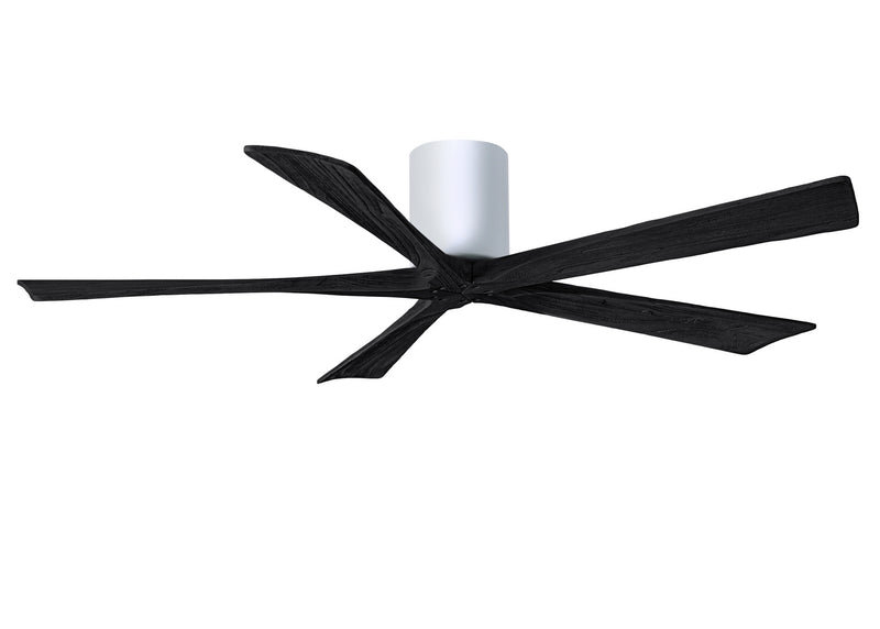 Matthews Fan Company Irene IR5H-WH-BK-60 60``Ceiling Fan, Gloss White Finish - LightingWellCo