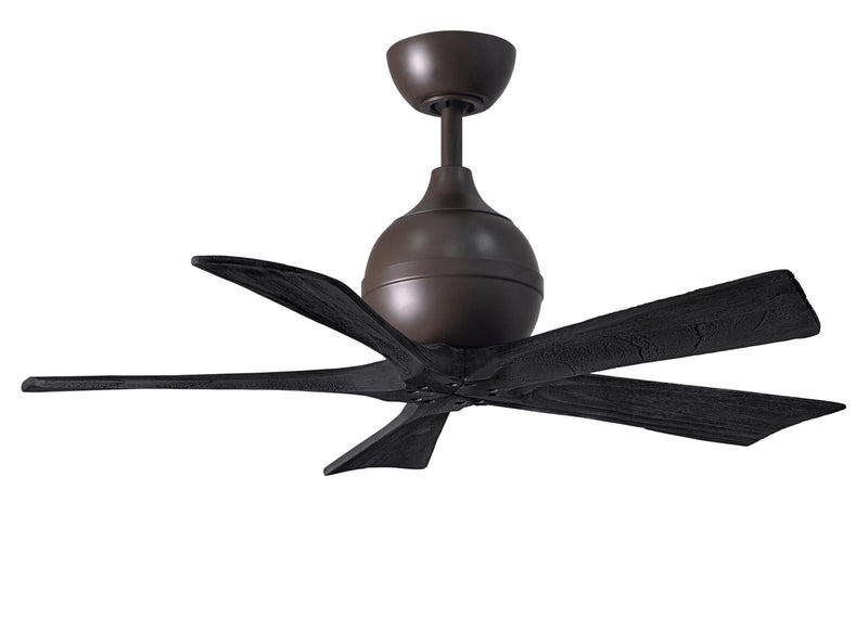 Matthews Fan Company Irene IR5-TB-BK-42 42``Ceiling Fan, Textured Bronze Finish - LightingWellCo