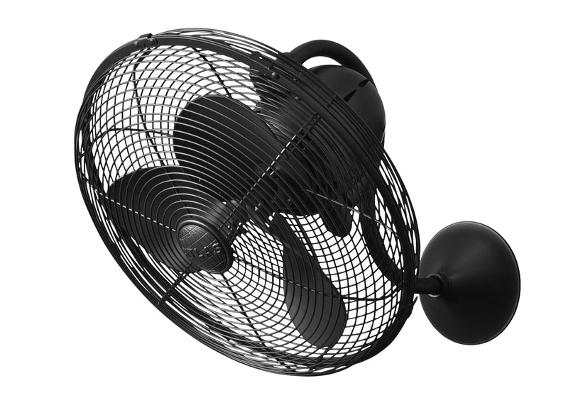 Matthews Fan Company Laura LL-BK Wall Fan, Matte Black Finish - LightingWellCo