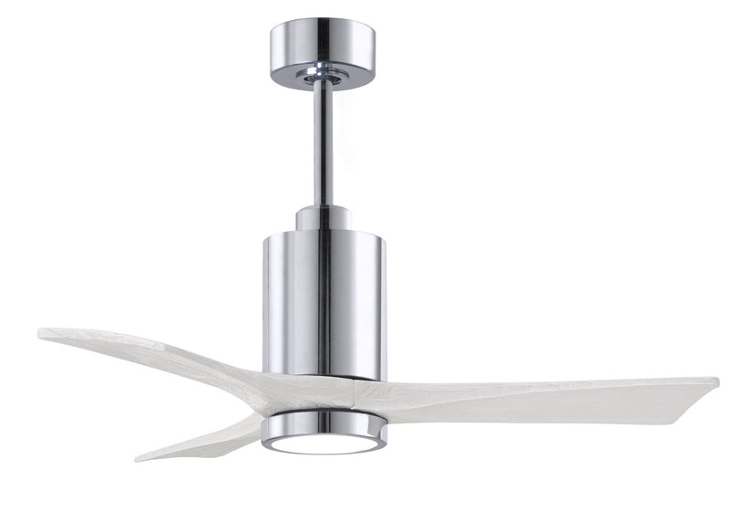 Matthews Fan Company Patricia PA3-CR-MWH-42 42``Ceiling Fan, Polished Chrome Finish - LightingWellCo