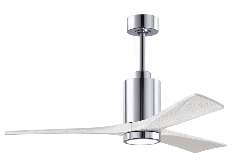 Matthews Fan Company Patricia PA3-CR-MWH-52 52``Ceiling Fan, Polished Chrome Finish - LightingWellCo