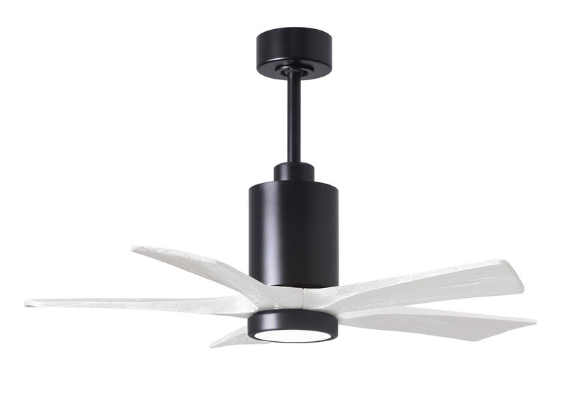 Matthews Fan Company Patricia PA5-BK-MWH-42 42``Ceiling Fan, Matte Black Finish - LightingWellCo