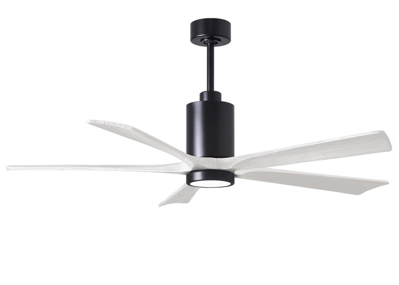 Matthews Fan Company Patricia PA5-BK-MWH-60 60``Ceiling Fan, Matte Black Finish - LightingWellCo