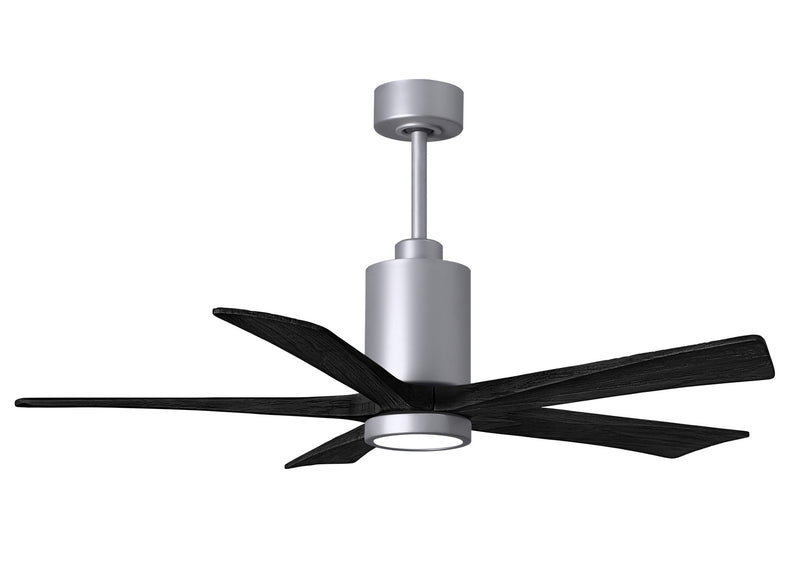 Matthews Fan Company Patricia PA5-BN-BK-52 52``Ceiling Fan, Brushed Nickel Finish - LightingWellCo