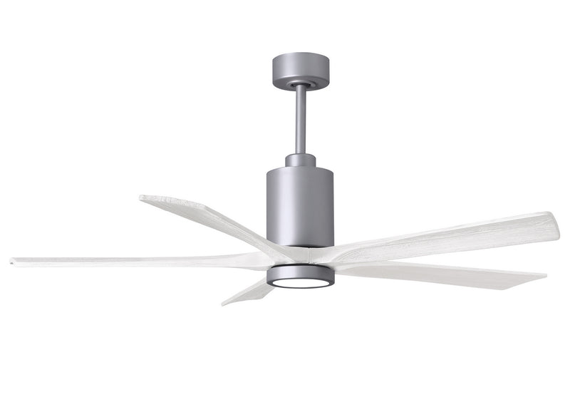 Matthews Fan Company Patricia PA5-BN-MWH-60 60``Ceiling Fan, Brushed Nickel Finish - LightingWellCo