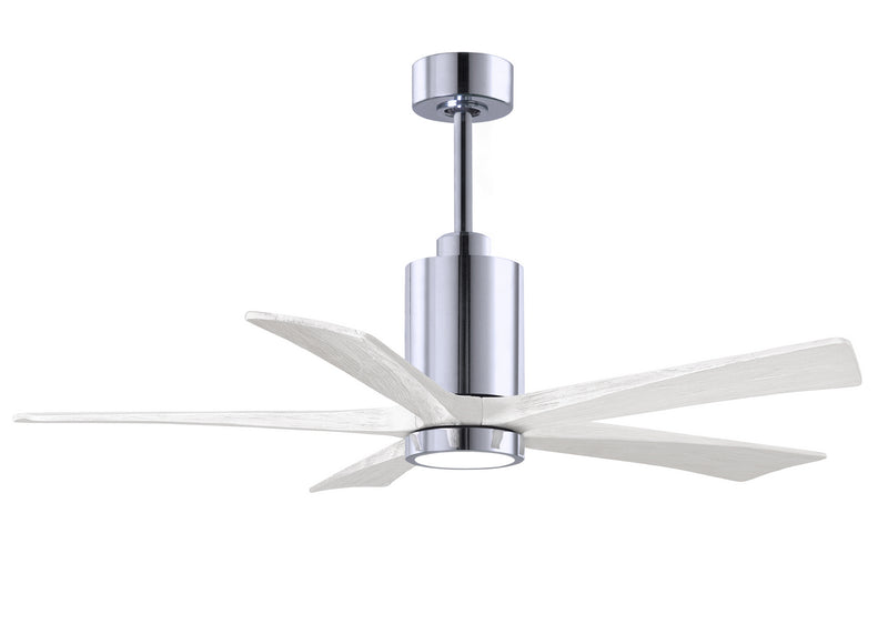 Matthews Fan Company Patricia PA5-CR-MWH-52 52``Ceiling Fan, Polished Chrome Finish - LightingWellCo