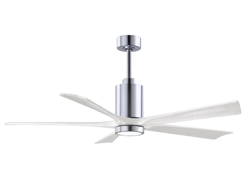 Matthews Fan Company Patricia PA5-CR-MWH-60 60``Ceiling Fan, Polished Chrome Finish - LightingWellCo