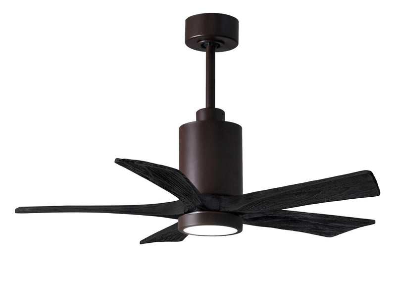 Matthews Fan Company Patricia PA5-TB-BK-42 42``Ceiling Fan, Textured Bronze Finish - LightingWellCo