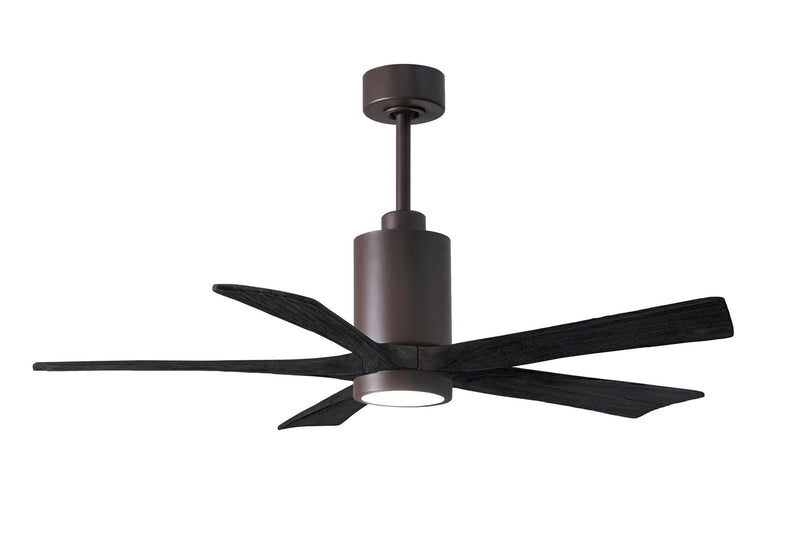 Matthews Fan Company Patricia PA5-TB-BK-52 52``Ceiling Fan, Textured Bronze Finish - LightingWellCo