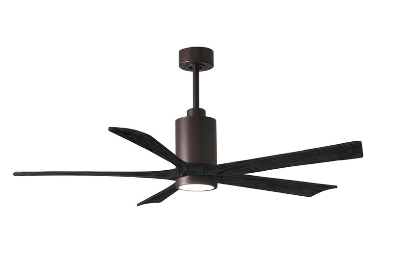 Matthews Fan Company Patricia PA5-TB-BK-60 60``Ceiling Fan, Textured Bronze Finish - LightingWellCo