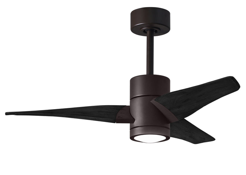 Matthews Fan Company Super Janet SJ-TB-BK-42 42``Ceiling Fan, Textured Bronze Finish - LightingWellCo