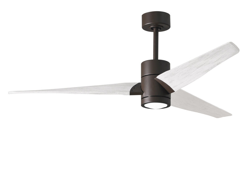 Matthews Fan Company Super Janet SJ-TB-MWH-60 60``Ceiling Fan, Textured Bronze Finish - LightingWellCo