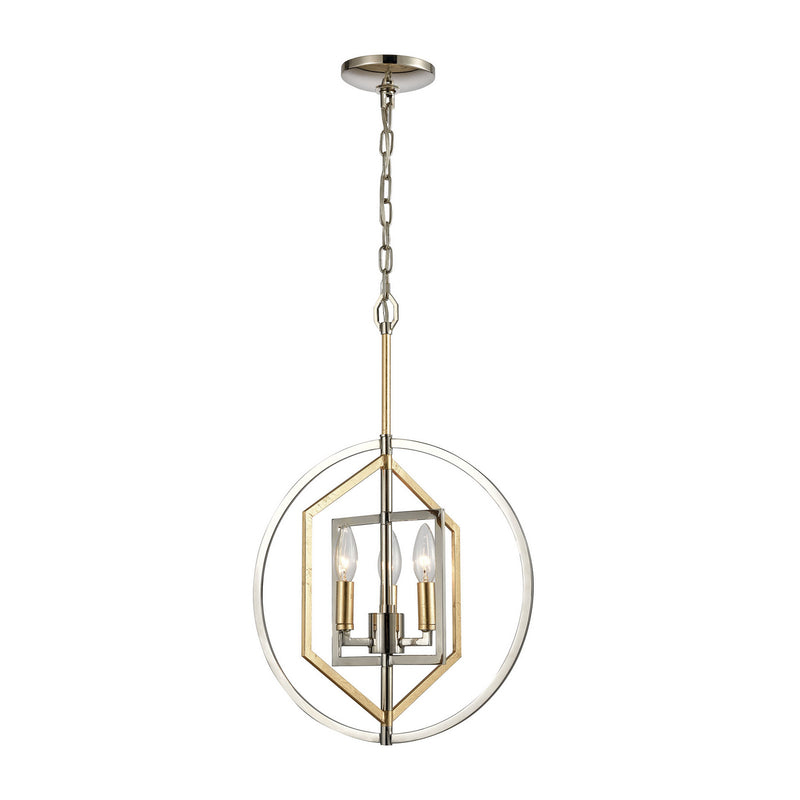 ELK Home 12262/3 Three Light Chandelier, Polished Nickel Finish - At LightingWellCo