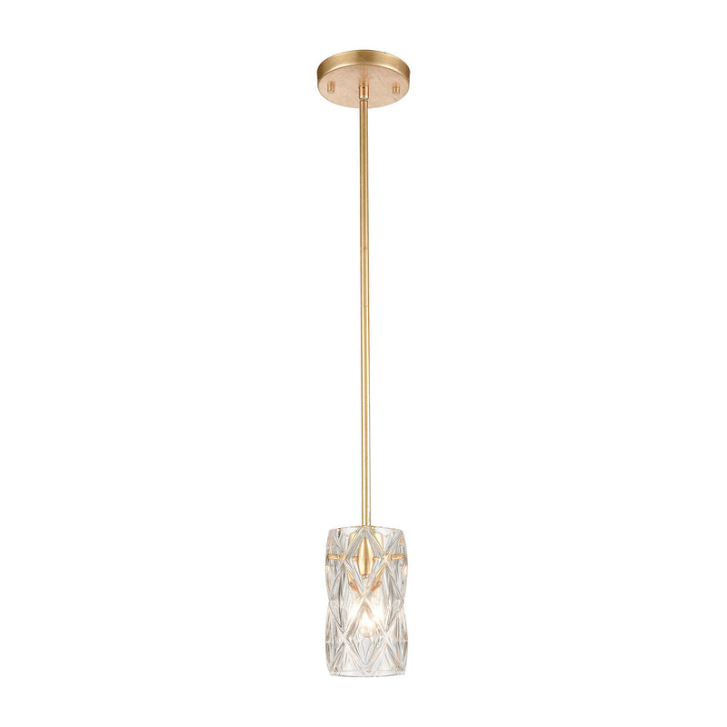 ELK Home 12273/1 One Light Mini Pendant, Parisian Gold Leaf Finish-LightingWellCo