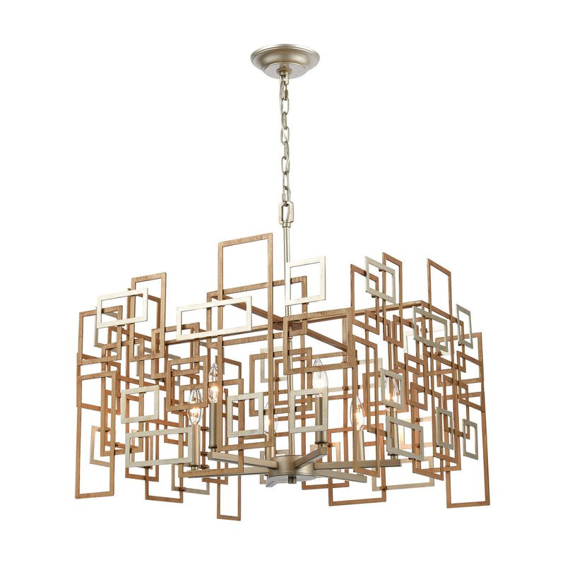 ELK Home 12305/6 Six Light Chandelier, Matte Gold Finish-LightingWellCo