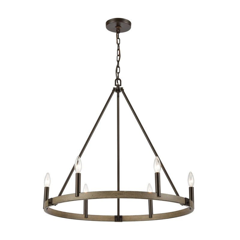 ELK Home 12316/6 Six Light Chandelier, Oil Rubbed Bronze Finish - At LightingWellCo