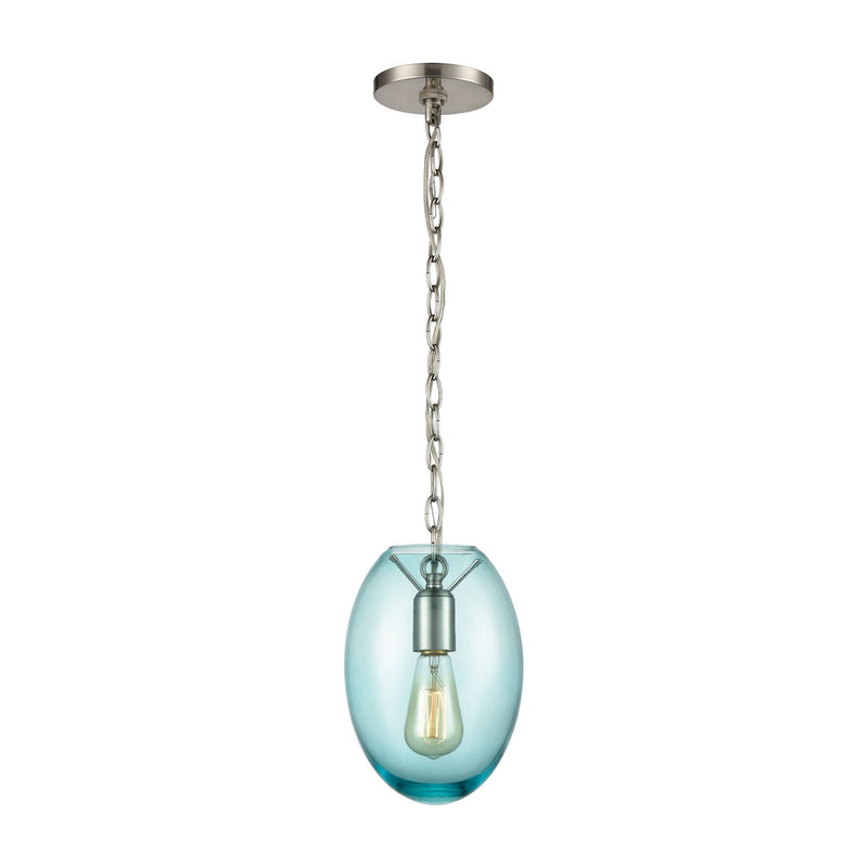 ELK Home 30060/1 One Light Mini Pendant, Satin Nickel Finish - At LightingWellCo