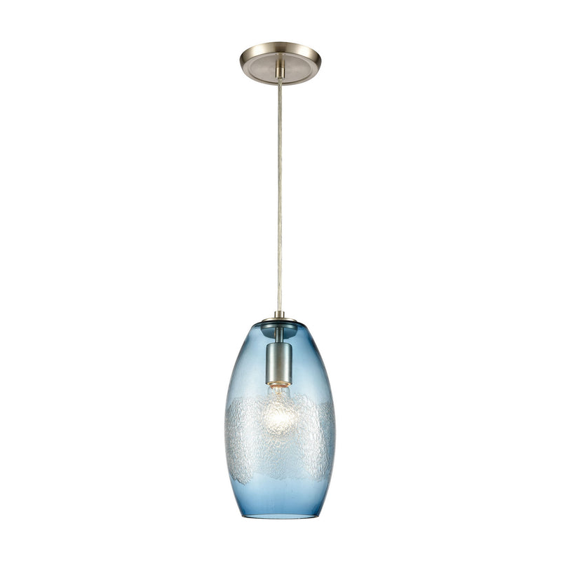 ELK Home 30210/1 One Light Mini Pendant, Satin Nickel Finish - At LightingWellCo